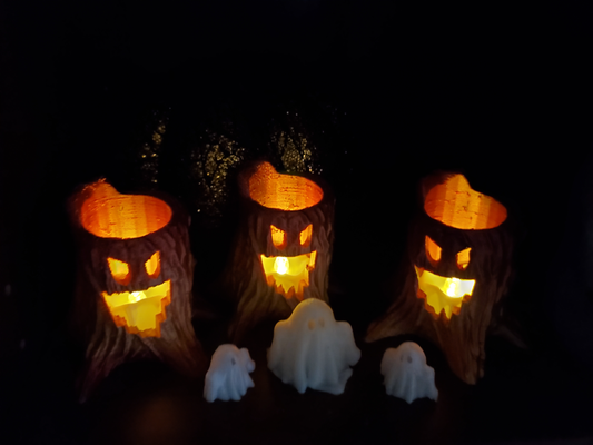 halloween baum stumpf fest deckel neu gemischt by okular dynamisch haushalt feierlichkeiten led kerze tee licht dekoration dekor gruslig 3d print model - Mito3D