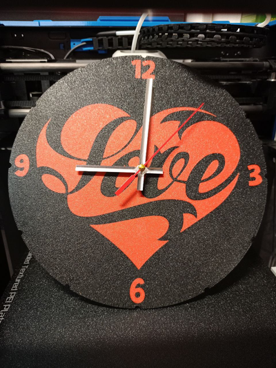 reloj love by zenit3d household decor 3d print model - Mito3D