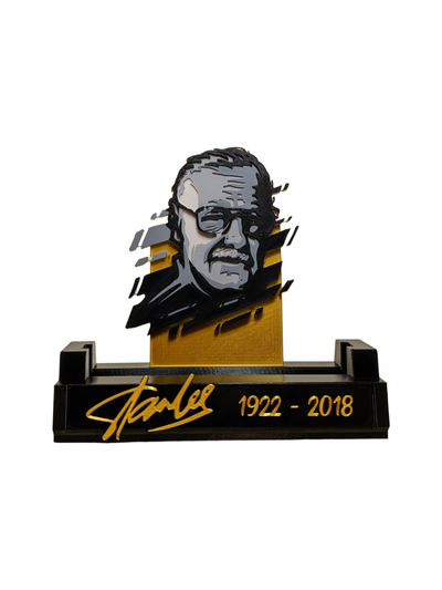 stan lee quadrinho livro ficar pé conduziu pronto by loja standitup casa decoração homem aranha hulk banda desenhada histórias quadrinhos carcaju personagens milhas morales xmen tony rígido ferro fantástico vingadores cosplay avaliado cartas laje it up justiceiro carnificina 3d print model - Mito3D