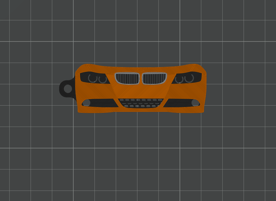 bmw e90 by andy verruga arte 2d carro chaveiro bmw carkeychain 3d print model - Mito3D