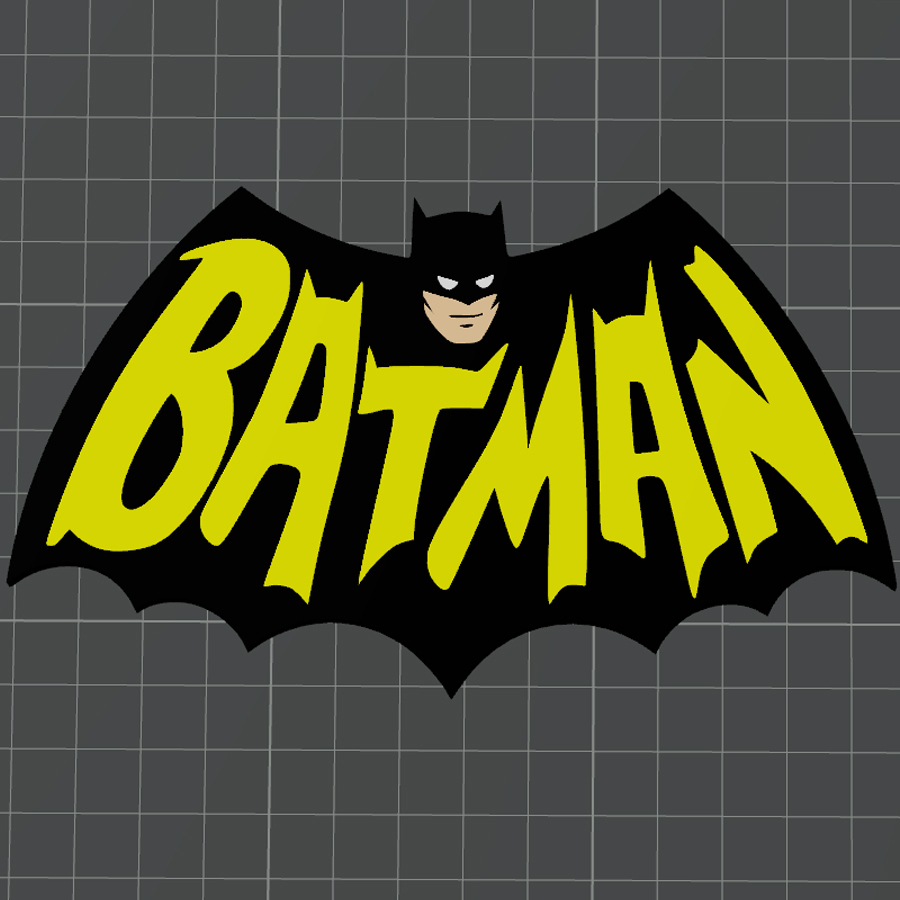 batman súper héroe logo by mr3dcraft arte 2d dc superhéroe cómic libro preguntarse mujer superhombre serie portavasos juego bambu ams imán pared 3D print model - Mito3D