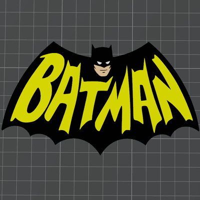 batman super eroe logo by mr3dcraft arte 2d dc supereroe comico libro meraviglia donna superuomo serie sottobicchiere gioco bambu ams magnete parete 3d print model - Mito3D