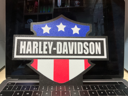 harley davidson led ligero caja by vitormhs arte señales logos harley davidson ligera logo 2024 luminaria 3d print model - Mito3D