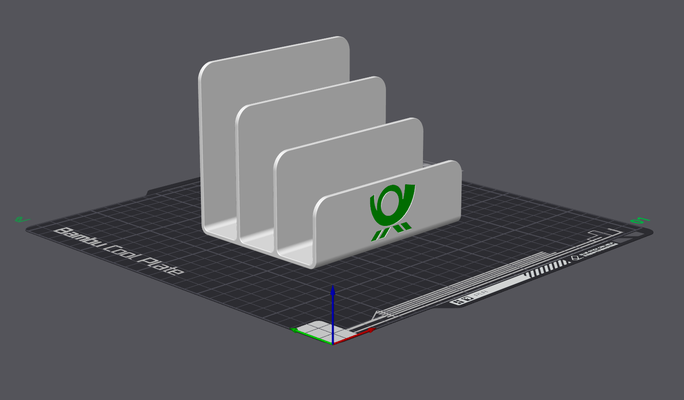 einfache briefablage by andy haushalt büro brief tablett veranstalter 3d print model - Mito3D