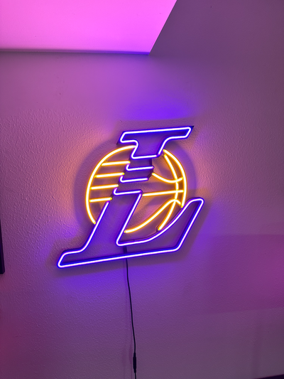 la lakers neon led işaret by şeylerpatprinted sanat işaretler logolar lalakerler imza ışıklı ışık lamba lamba los melekler 3d print model - Mito3D