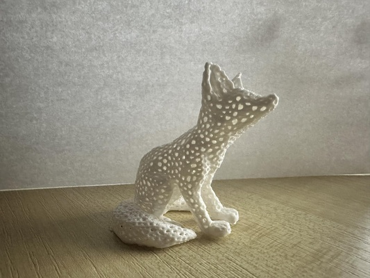 voronoi fennec fox remixed by t stk household decor 3d print model - Mito3D