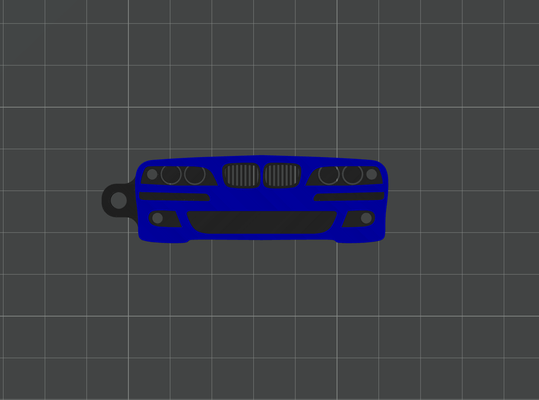 bmw e39 m5 by andy köstebek sanat 2d araba anahtarlık carkeychain bmw 3d print model - Mito3D