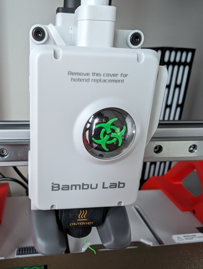 a1 filament wheel extruder indicator - biohazard by tooling lee 3d printer accessories biohazardsign 3d print model - Mito3D