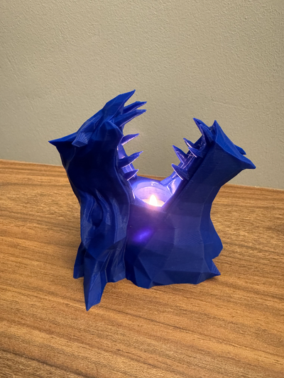 drago testa tealight by gallus design domestico arredamento candela titolare supporto 2024 3d print model - Mito3D