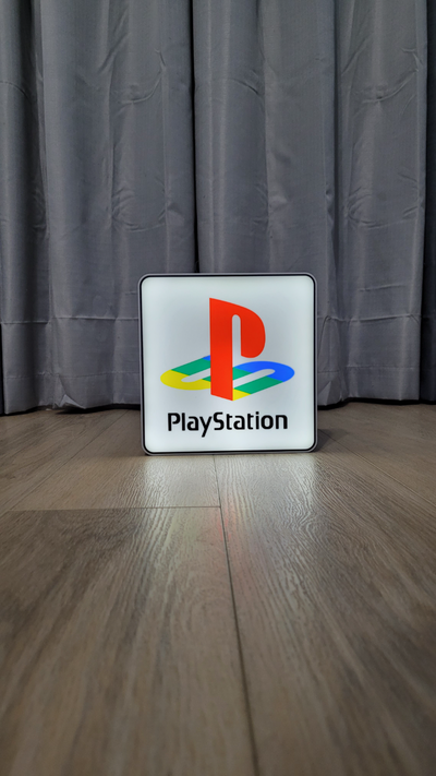 playstation 1 logo ams bereit by nostalgische drucke kunst zeichen logos abspielen taste 4 dekor licht box leuchtkasten bambu labore absturz bandicoot resident evil ps1 ps ps2 psp sony led almp lampe base lampen lithophan litho lithobox zombie anruf of pflicht spyro 3d print model - Mito3D