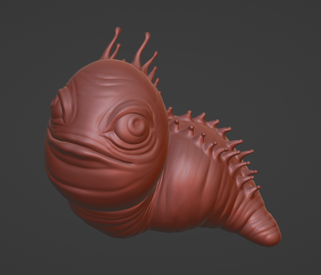 jaba schnecke danke by droppunk spielzeuge spiele zeichen star kriege brandon sanderson wurm niedlich 3d print model - Mito3D