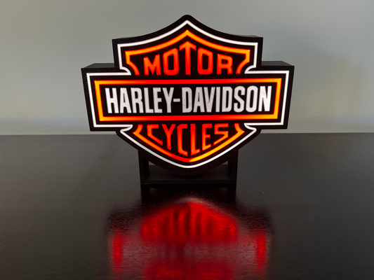 harley davidson ligero caja base by perryr arte señales logos ligera motocicleta 3d print model - Mito3D