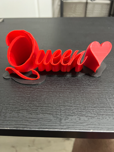 queen heart remixed by spy art models plate desk accessories valentine 3d print model - Mito3D