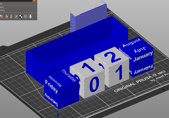 takvim zar ingilizce versiyon by balmumu ev halkı ofis 3d print model - Mito3D