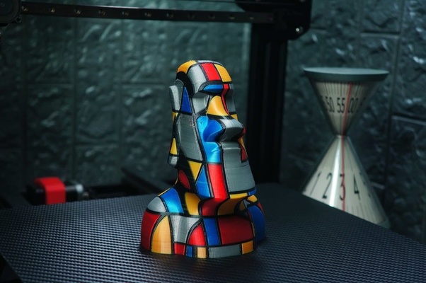 moai multicolor extremo tortura prueba bambu ercf mosaico paleta remezclado by iczfirz arte esculturas mmu mmu2s 3d print model - Mito3D