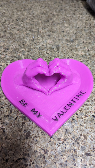 be my san valentino cuore by idealizzazione arte modelli bambu p1s amore x1c p1p ams vacanza fidanzata arredamento casa multi filamento pla mini veloce mani amico 3d print model - Mito3D