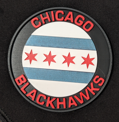 chicago blackhawks sottobicchiere by criptico design domestico arredamento hockey città bandiera multicolore unito centro 3d print model - Mito3D