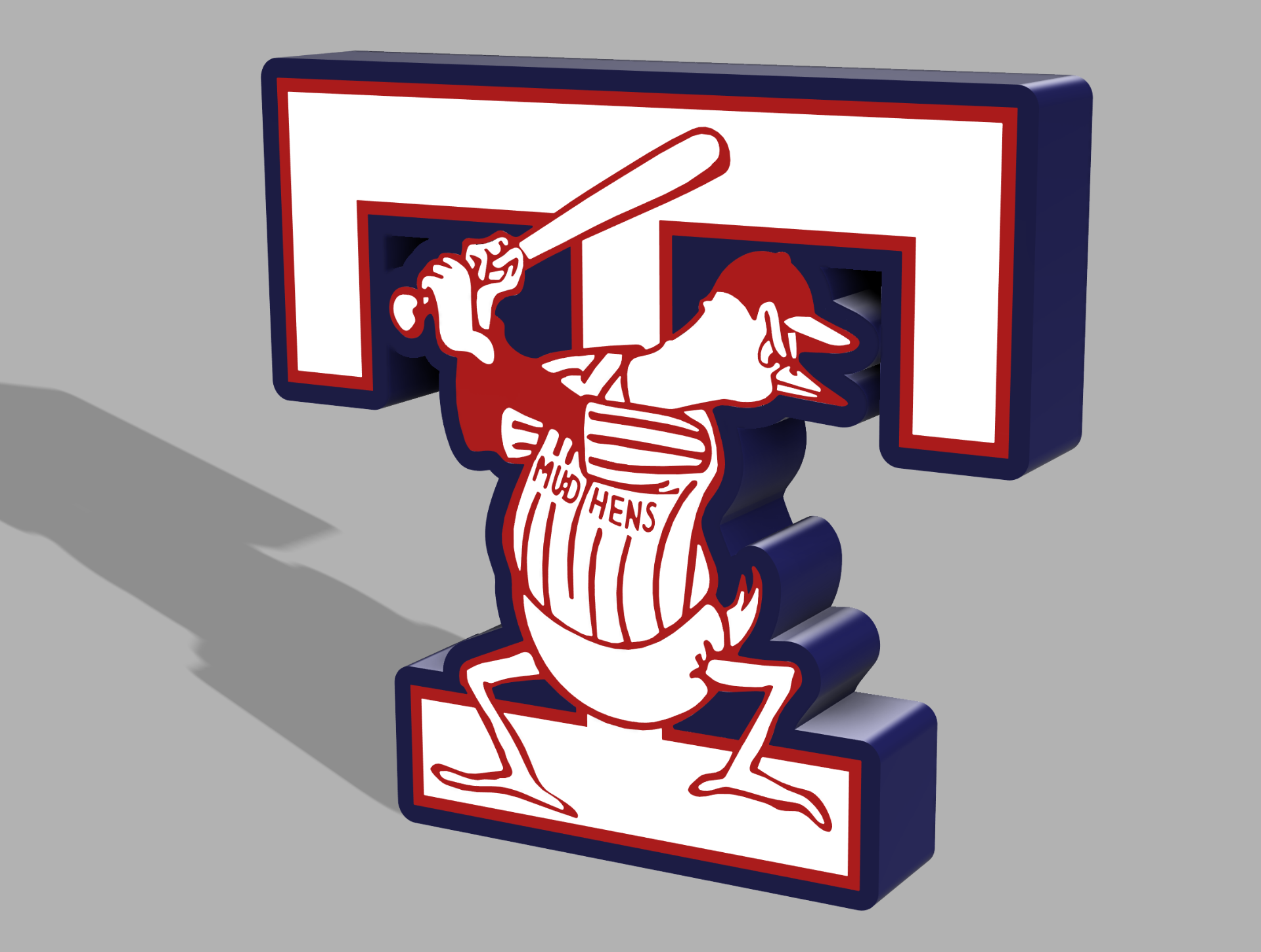 toledo fango galline vecchio logo luce scatola by cuhrazy arte segni loghi fangoso ohio baseball 3D print model - Mito3D