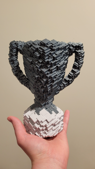 glitch trofeo giocatore by e3simon920 arte modelli vaso tazza 3d print model - Mito3D