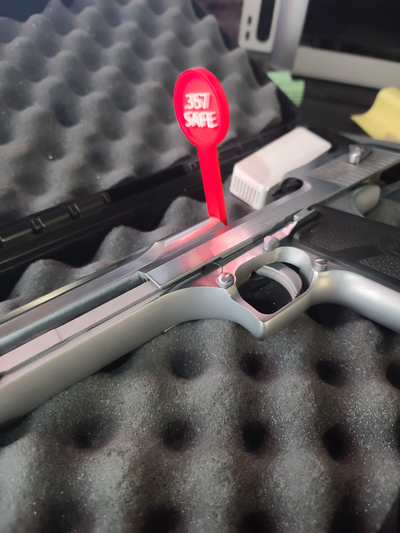 357 magnum silah kasa bayrak by şakacı araçlar tabanca emniyet bayraklar ateşli silahlar 357mag 3d print model - Mito3D