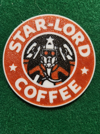 star lord coffee coaster by bromigo77 household decor star-lord starlord 3d print model - Mito3D