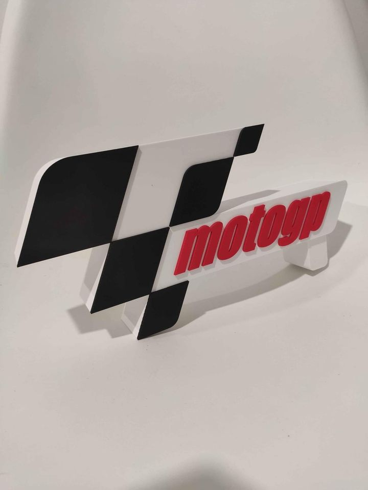 motogp logotipo ficar pé by joskabub arte sinais logotipos moto raça 3D print model - Mito3D