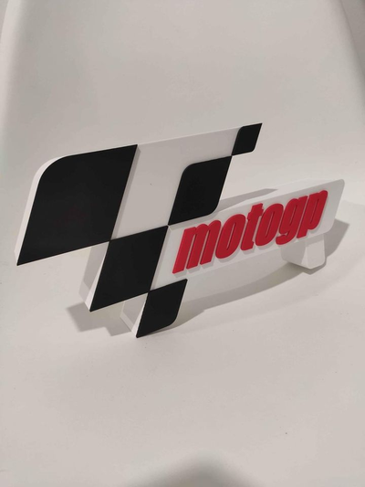 motogp logo in piedi by joskabub arte segni loghi moto gara 3d print model - Mito3D