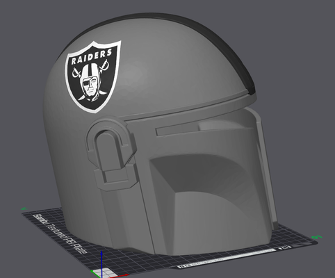 las vegas akıncılar mandaloryalı kask yeniden karıştırılmış by duman kafesi sahne cosplays maskeler kasklar futbol nfl star savaşlar mando 3d print model - Mito3D