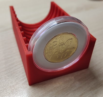 moneda soporte capsulas by navratilx arte insignias 3d print model - Mito3D