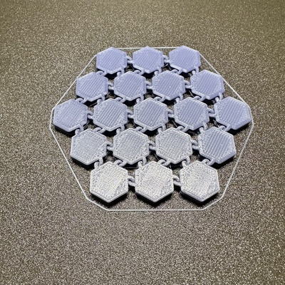 verre hexagonal tissu by design ménage maison modèles coaster printinplace hexadécimal 3d print model - Mito3D