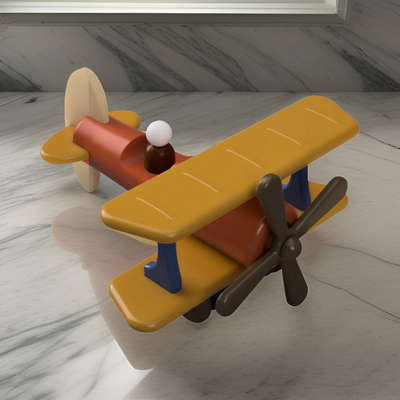 crianças brinquedo bi plane avião aviação by michal noz123 brinquedos jogos 3d impresso biplano toque modelo projeto vintage aeronave réplica escala vermelho barão criador wright sopwith camelo imprimível easy to assemble voar carro jipe guindaste spitfire lutador jato flautista filhote travado cessna boeing airbus mustang planador zangão ultraleve 3d print model - Mito3D