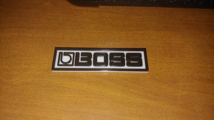 patrão logotipo by brandt369 arte sinais logotipos chefe bosspedais roland violão 3d print model - Mito3D