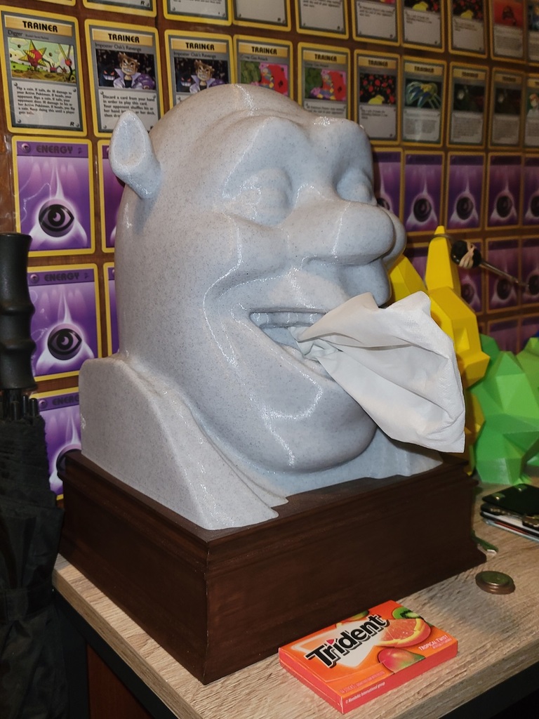 shrek gewebe box base by brandt369 haushalt dekor kleenex abonnieren tissuebox taschentuchspender taschentuchhalter 3D print model - Mito3D