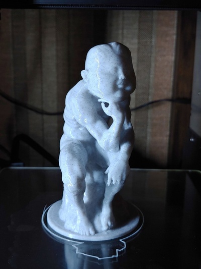 kim jong un denker neu gemischt by brandt369 kunst skulpturen kimjong statue oberste führer 3d print model - Mito3D