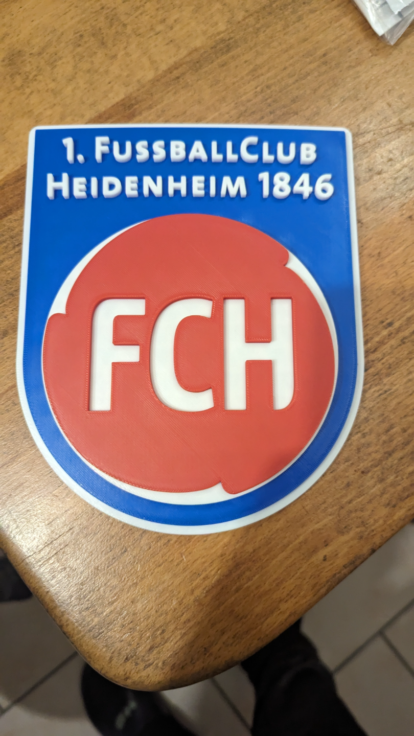 waphen 1 fc heidenheim by waehrer arte señales logos 3D print model - Mito3D