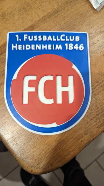 damé 1 fc heidenheim by waehrer art panneaux logos 3d print model - Mito3D