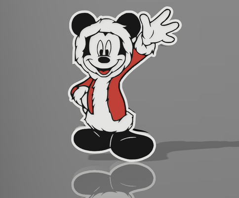 mickey weihnachten leuchtkasten by abonnieren haushalt dekor licht 3d print model - Mito3D