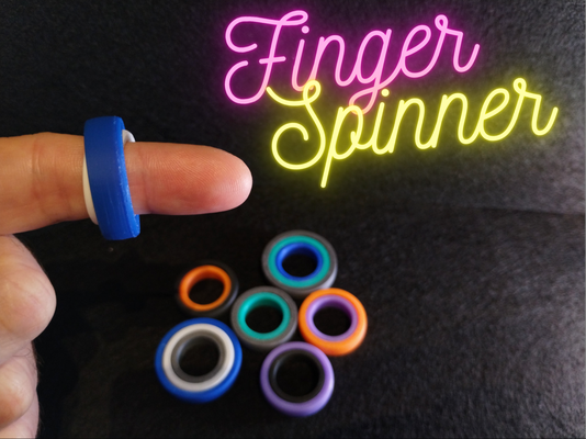 dedo spinner impressão in colocar inquietação brinquedo by ilab 3d brinquedos jogos estresse antiestresse cor pla printinplace 3d print model - Mito3D