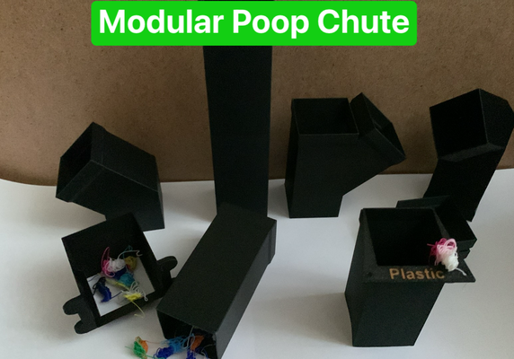 modular purge poop chute by letsgo00 3d printer accessories poopchute 3d print model - Mito3D