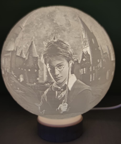 litofania de harry potter by litolunar generative 3d model hueforge & lithophane lampara litophane lamp 3d print model - Mito3D