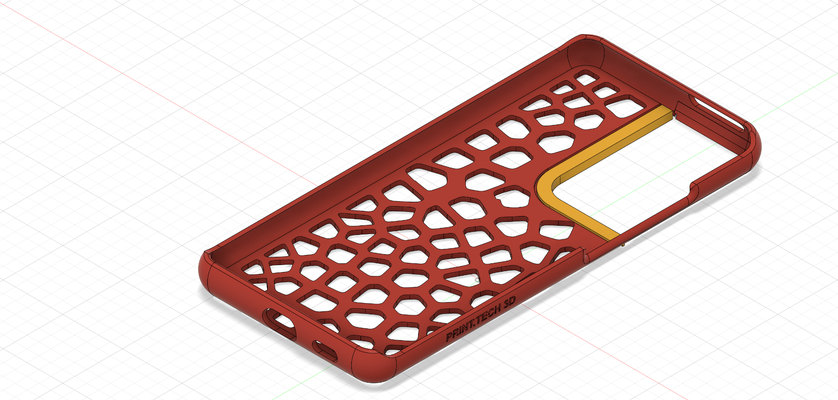 samsung galaxy s21 ultra case voronoi by printtech3d hobby & diy electronics smartphone petg tpu 3d print model - Mito3D