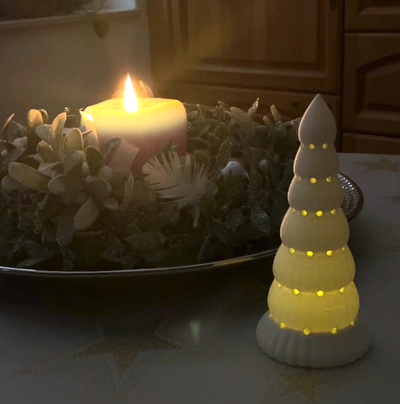 brilho árvore conduziu vela by mikeproch casa decoração luz iluminado brilhando natal crisma 2024 ambiente 3d print model - Mito3D