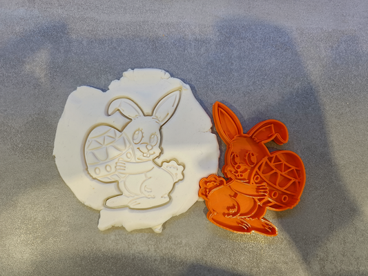 easter bunny cookie cutter by d onsnou hobby & diy egg cuter cookiecutter animal toy cake 3d print model - Mito3D