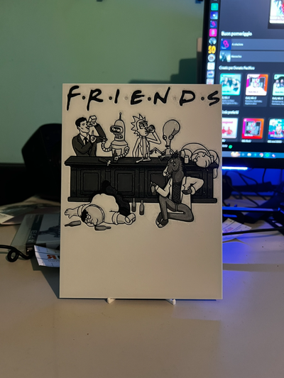 freunde simpson familie kerl rick morty futurama bojack hutschmiede by kauken97 kunst 2d simpsons bojackreiter familienmensch litho lithophan foto litofania lito 3d print model - Mito3D