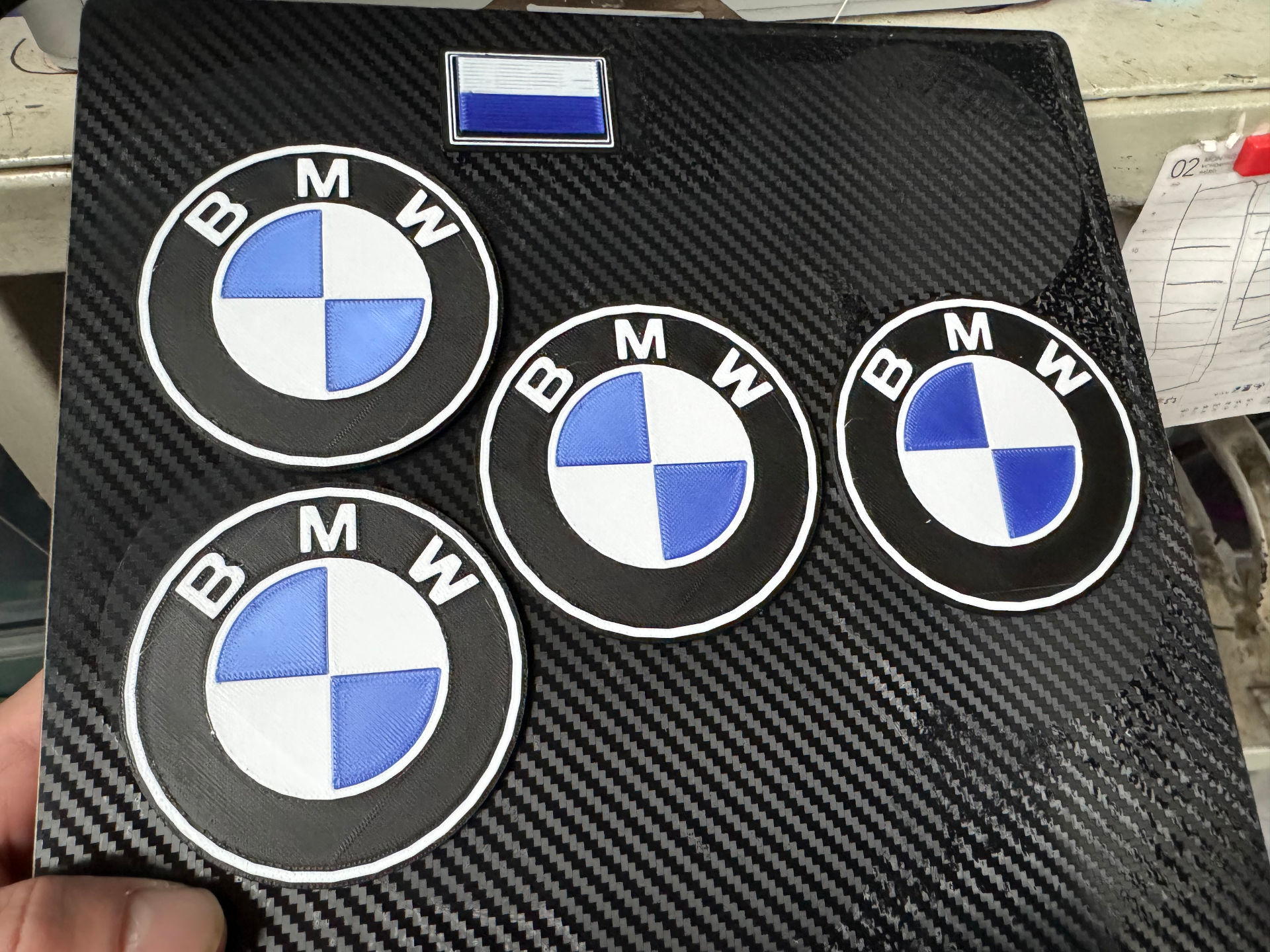 bmw beer drink coaster 80mm by gerhardguentherjun household decor drinkcoaster glasscoaster 3D print model - Mito3D