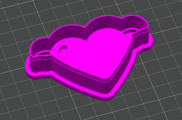 cookie cutter - heart wings by printesion hobby & diy valentinesdaty valentineday heartwithwings love cookiecutter sand cuter galleta cartador cortadordegalleta cortador 3d print model - Mito3D