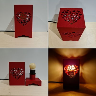 heart lamp by 3d prints gifts household decor valentin valentijn hart light 3d print model - Mito3D