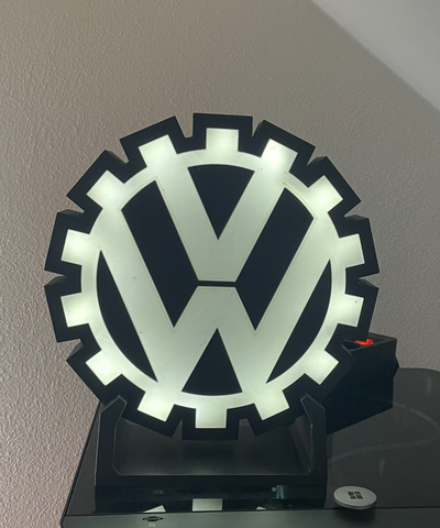 vw leuchtkasten by mkern44 haushalt dekor volkswagen wagen licht deko 3d print model - Mito3D