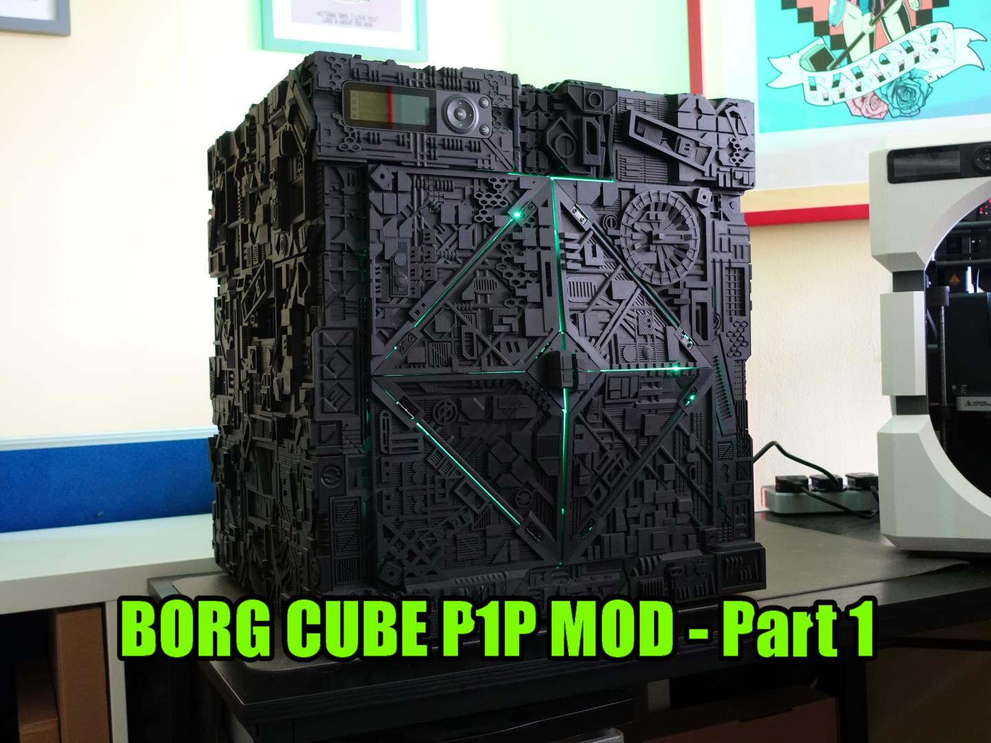 1 - borg cube p1p mod remixed by neil3dprints 3d printer accessories startrek theborg star p1pmod sidepanels bambulab theborgcube 3D print model - Mito3D