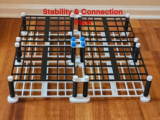 stability & connection pack filament spool shelf system mb micro by mikegtp 3d printer accessories storage bracket shelve 3d print model - Mito3D